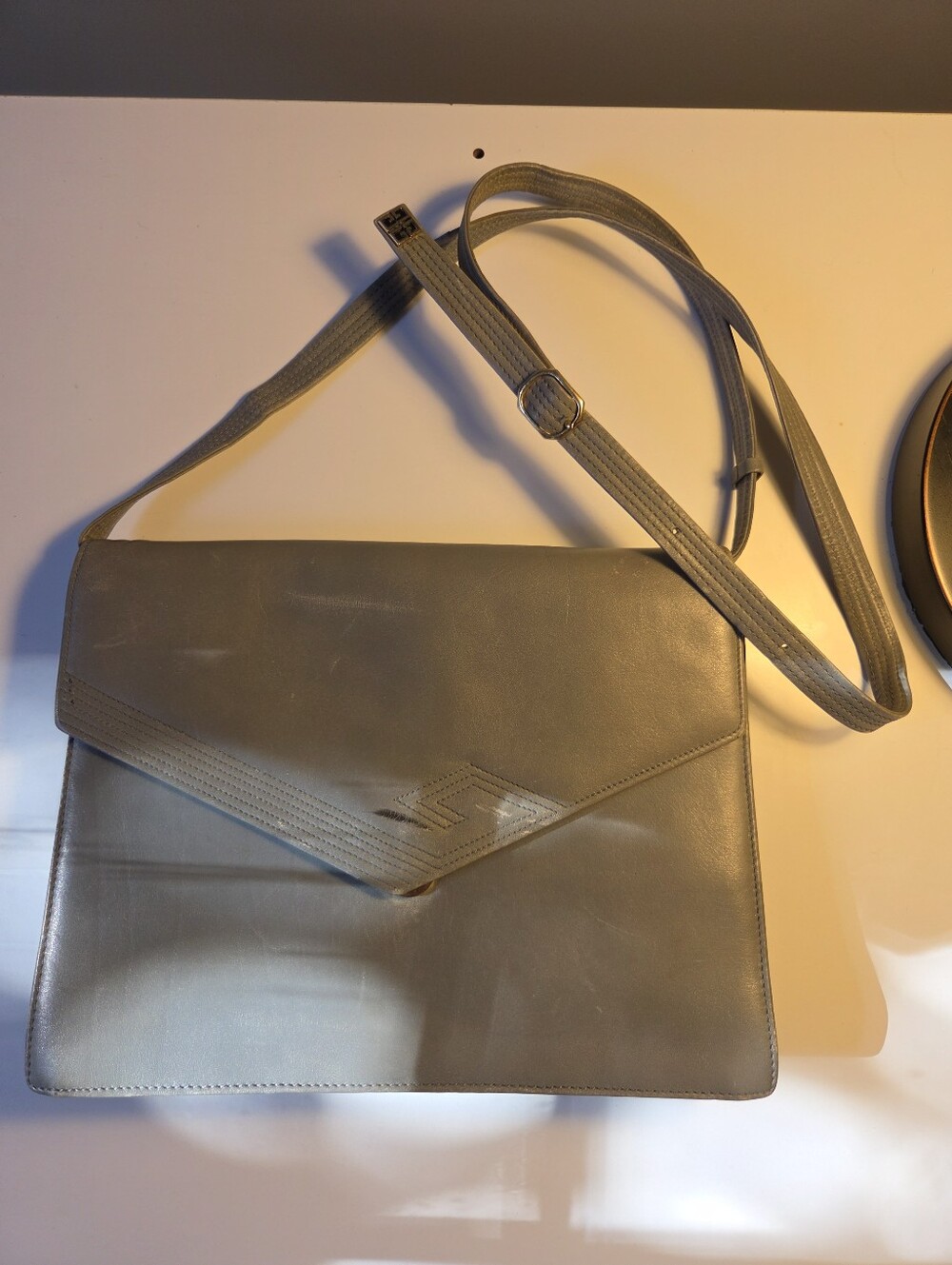 Givenchy Leather Envelope Crossbody Bag in Taupe Vintage